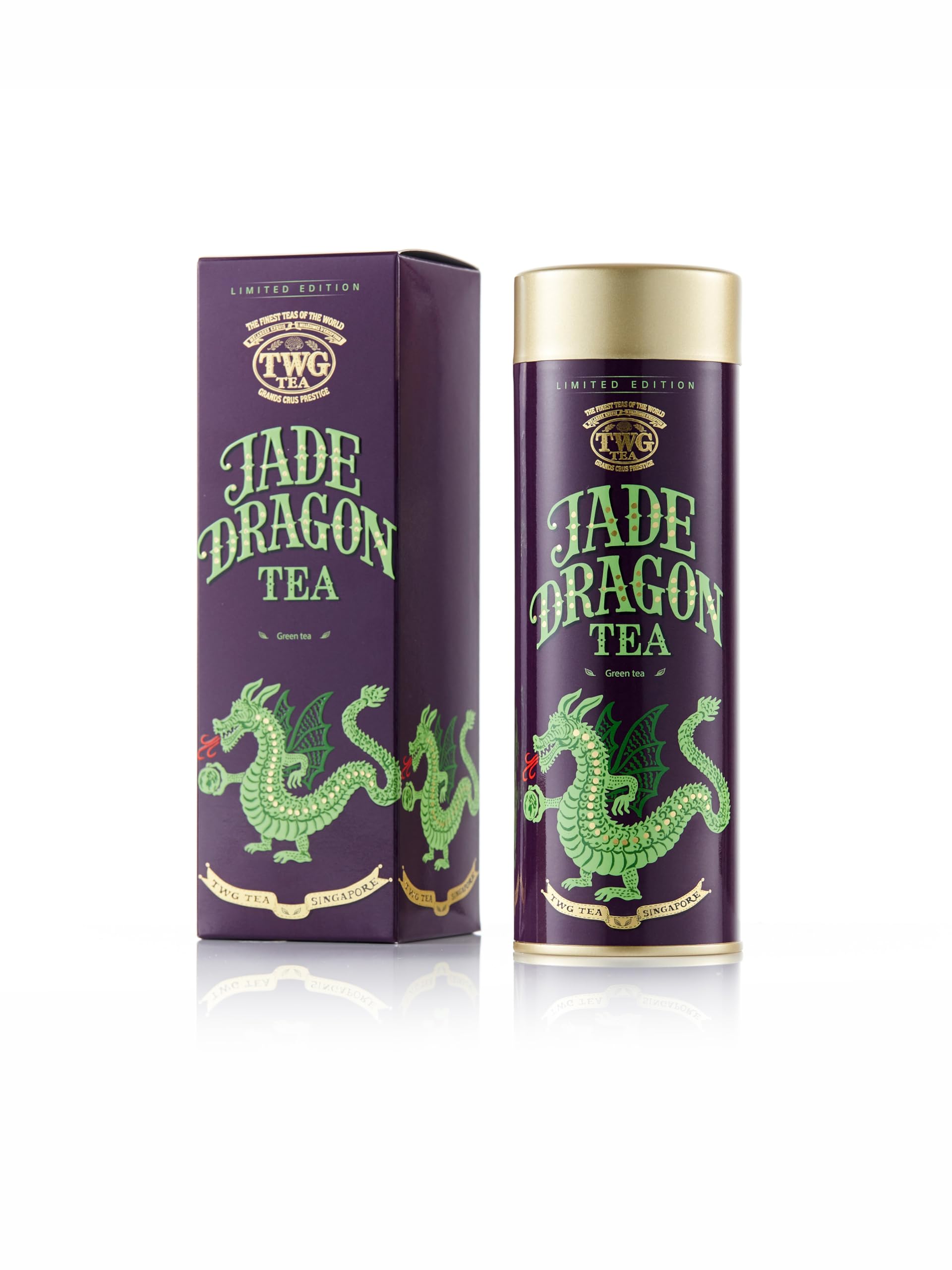 TWG Tea | Jade Dragon Tea | Loose Leaf GreenTea | Intense & Flavourful | Haute Couture Tin, 100g | Gift Set
