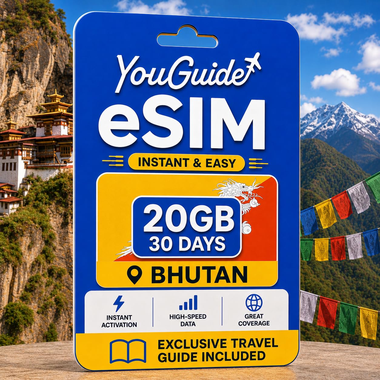 Bután eSIM 20GB 30Days