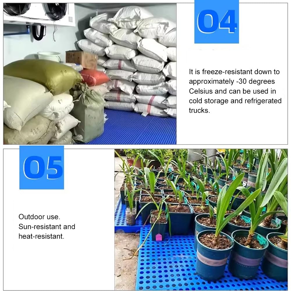 Rygcrud Palettes en plastique emboîtables pour le rangement au sous-sol