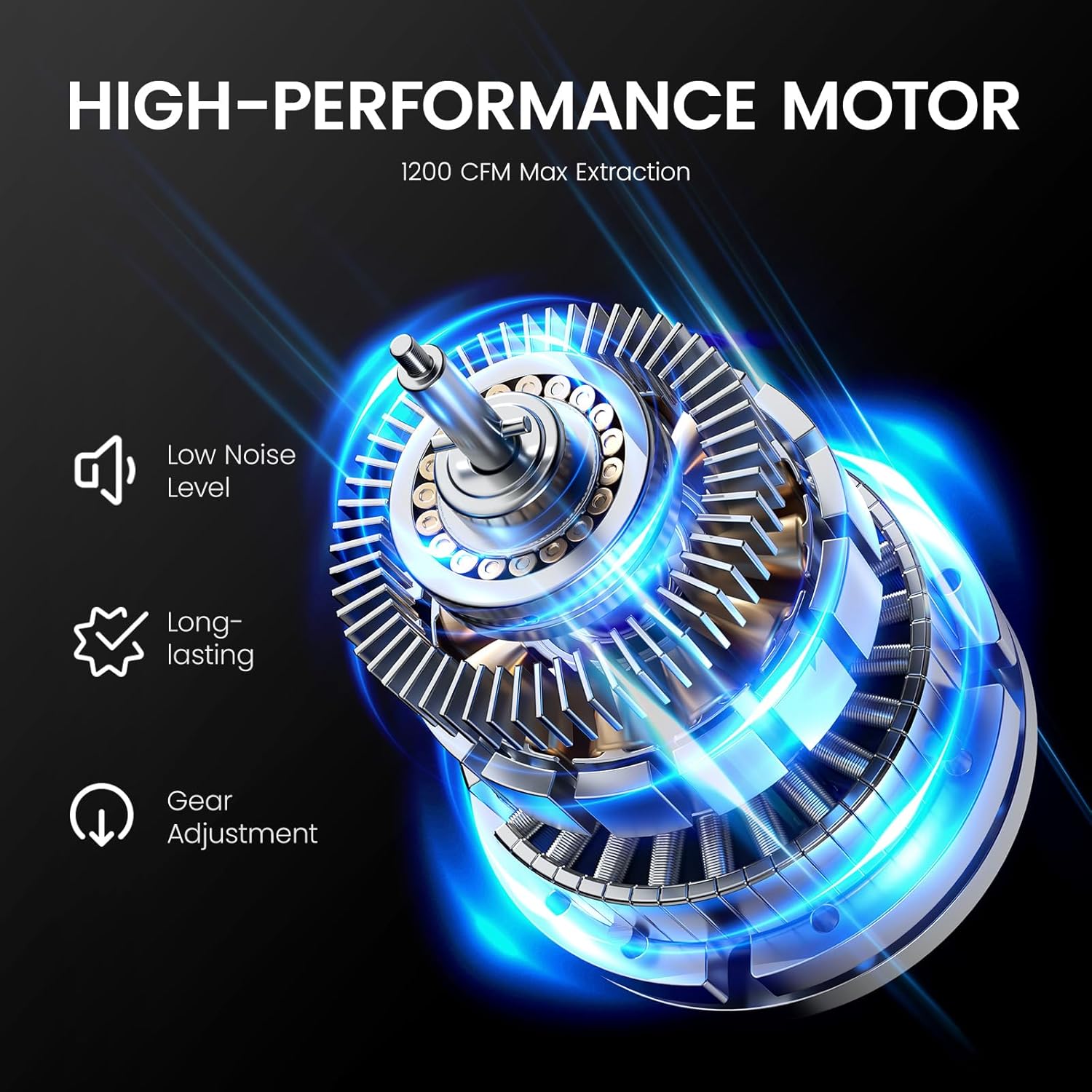 Under Cabinet Range Hood 36 Inch, 1200 CFM Ultra Powerful Suction Kitchen Vent Hood with Gesture Sensing & 4-Speed Touch Control, Dishwasher Safe Filters, Auto Delay Off, Stainless Steel