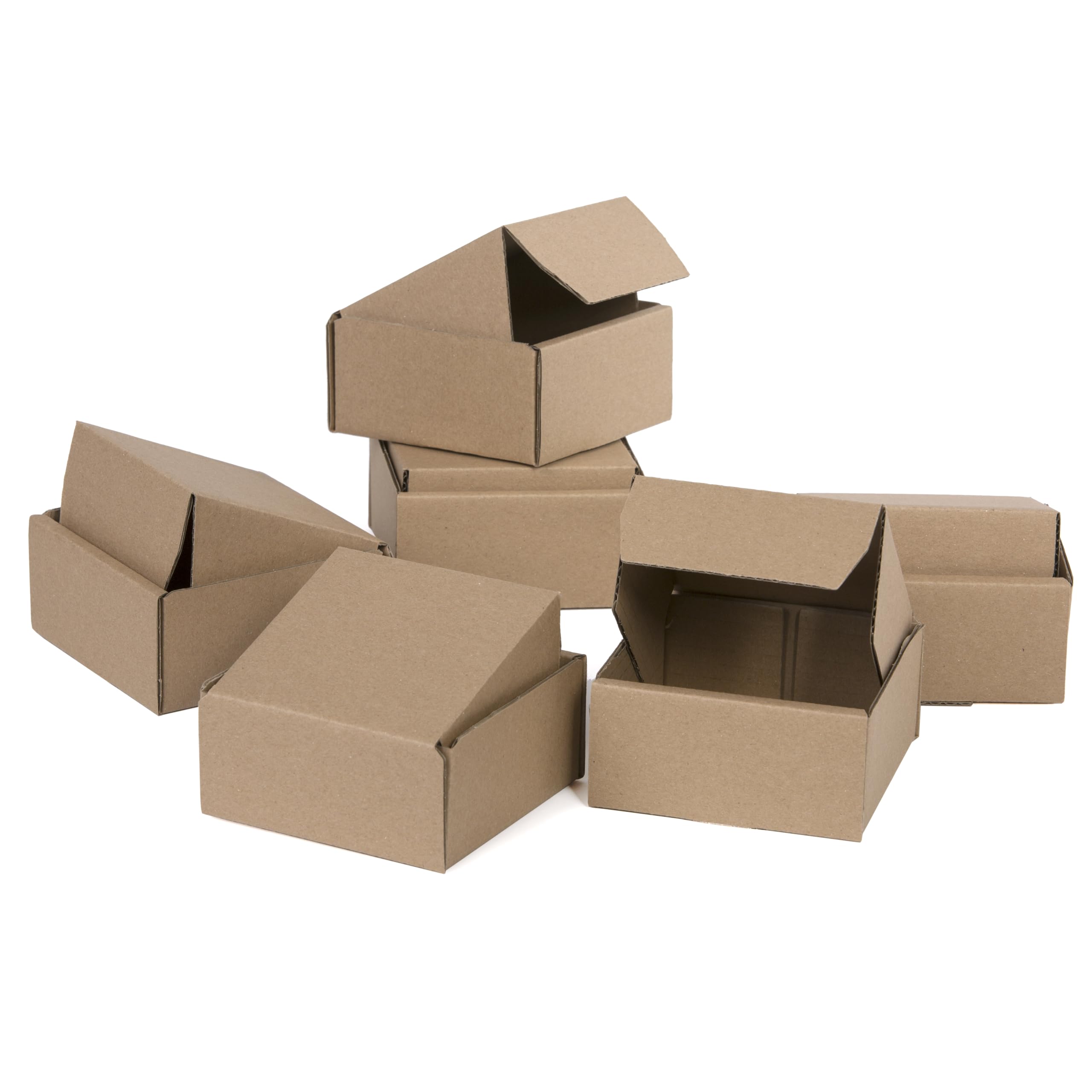 300 Stück Maxibriefkartons 100x100x50 mm Maxibrief Versand Post Faltschachtel Welle ab B 400G/qm Braun Postkarton Versandschachtel Paket Päckchen Versandkarton warensendung