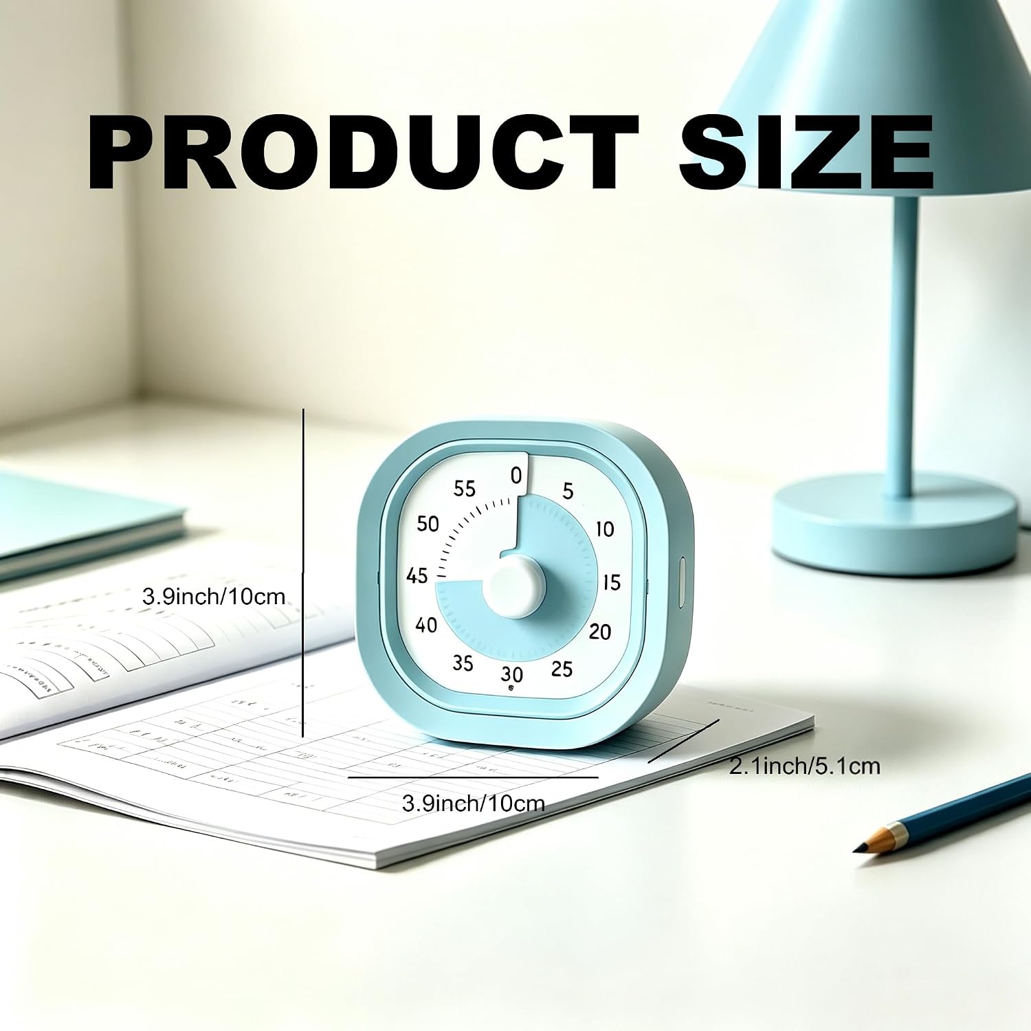 60 Minute Visual Timer,Silent Time Management Tool (Blue)