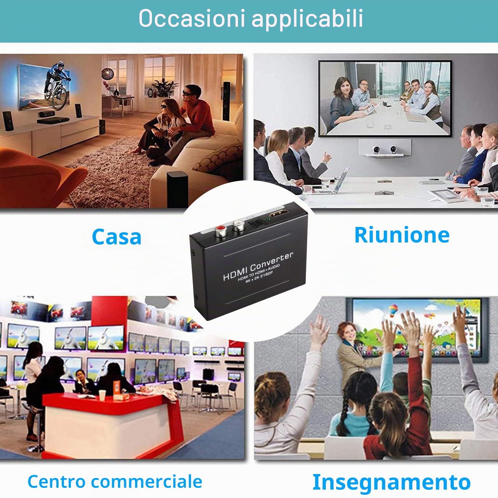 Estrattore audio 4K X 2K Musou convertitore HDMI do HDMI Video Extractor SPDIF/optycznie, RCA Audio (L/R) stereo, 3d, do PS3 XBOX HD DVD PS4 Sky HD, Blu-ray, kina domowego
