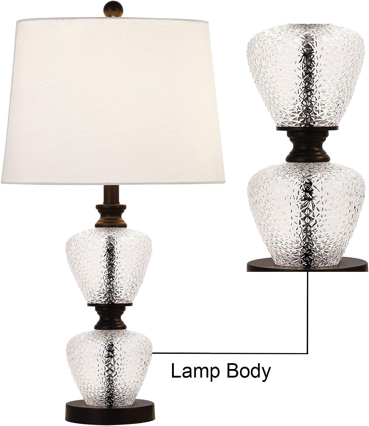 Super Cheap 🛒 Maxax Traditional Table Lamps Set of 2, Glass Beside Lamp for Living Room Bedroom Office Family, Black Finish 70% Off Discount Maxax Traditional Table Lamps Set of 2, Glass Beside Lamp for Living Room Bedroom Office Family, Black Finish