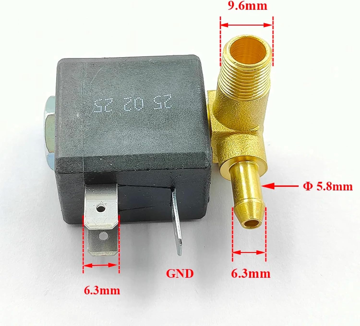 JYZ-3 Electric Solenoid Valve, G1/8 inch, AC 230V, Brass, Normally Closed, High Temperature (1/8" 230V)