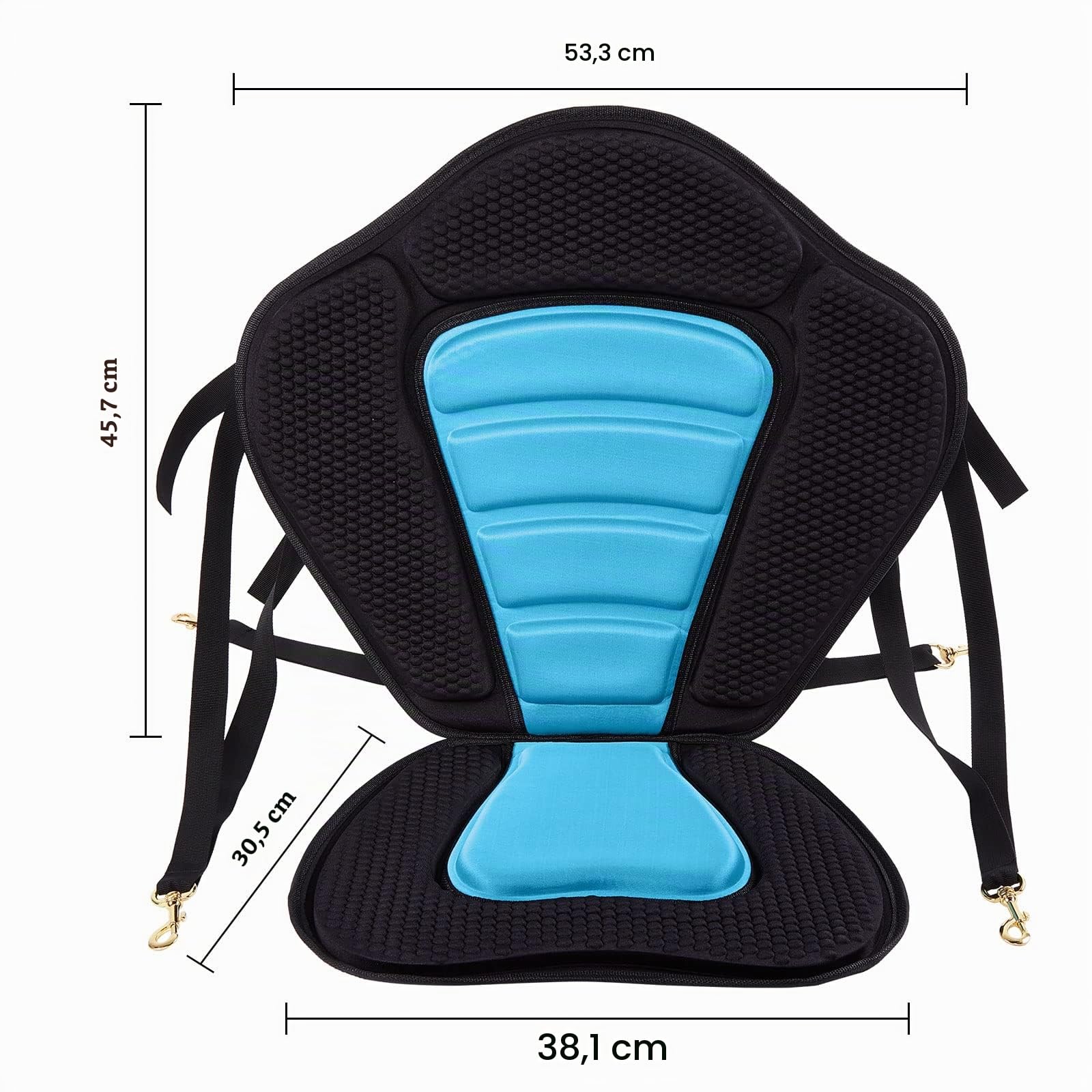 CAMULAND Siège de kayak, accessoires de kayak, siège de canoë avec support de dossier réglable siège universel, pour le kayak, la pêche et le rafting