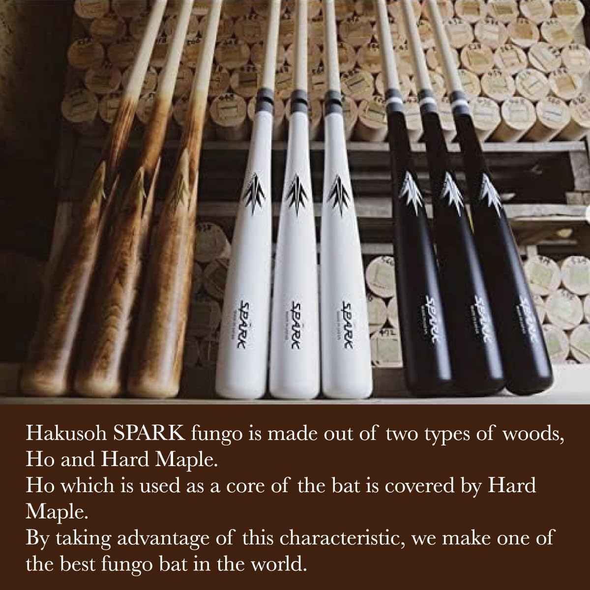 Amazon.com : HAKUSOH Spark Fungo Short (Ho/Maple) Baseball