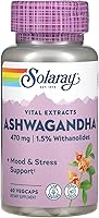 Vista 1 de SOLARAY Ashwagandha, 470 mg, 60 cápsulas vegetales