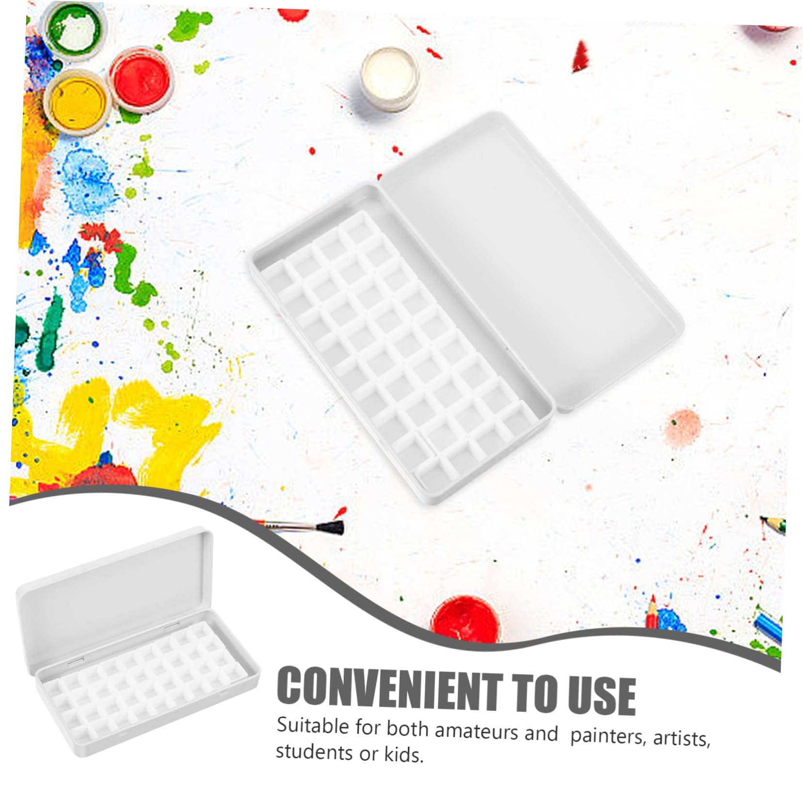 VILLCASE Lot De 3 Boîtes De Mélange De Peinture Artistique en Fer Et Plastique Portables pour Aquarelle Et Pigments pour Débutants