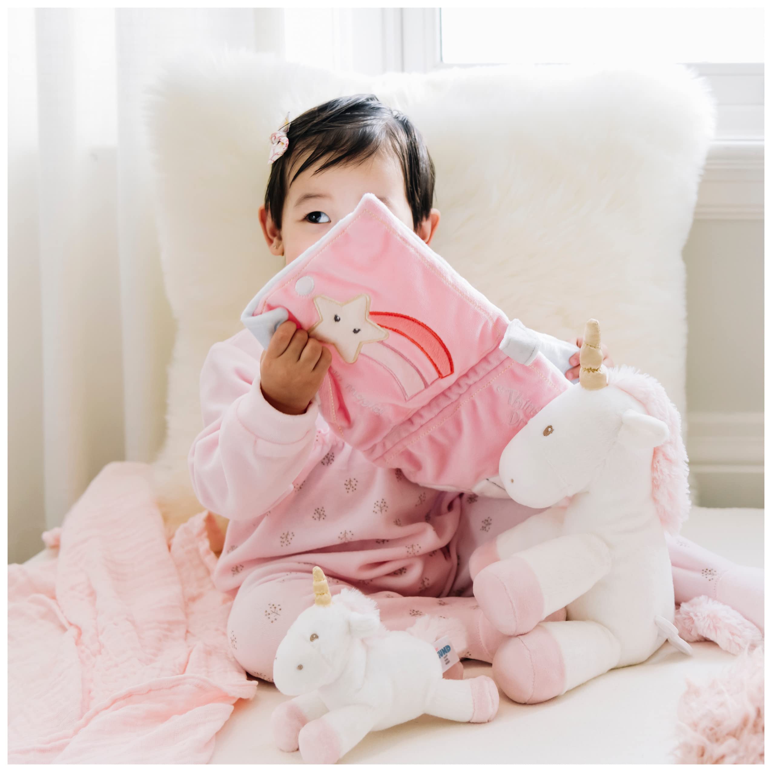 Unicorn Baby Rattle Toy – Soft Plush Stuffed Animal With Gentle Shaker For Newborns 0+ Months (6 Inch)