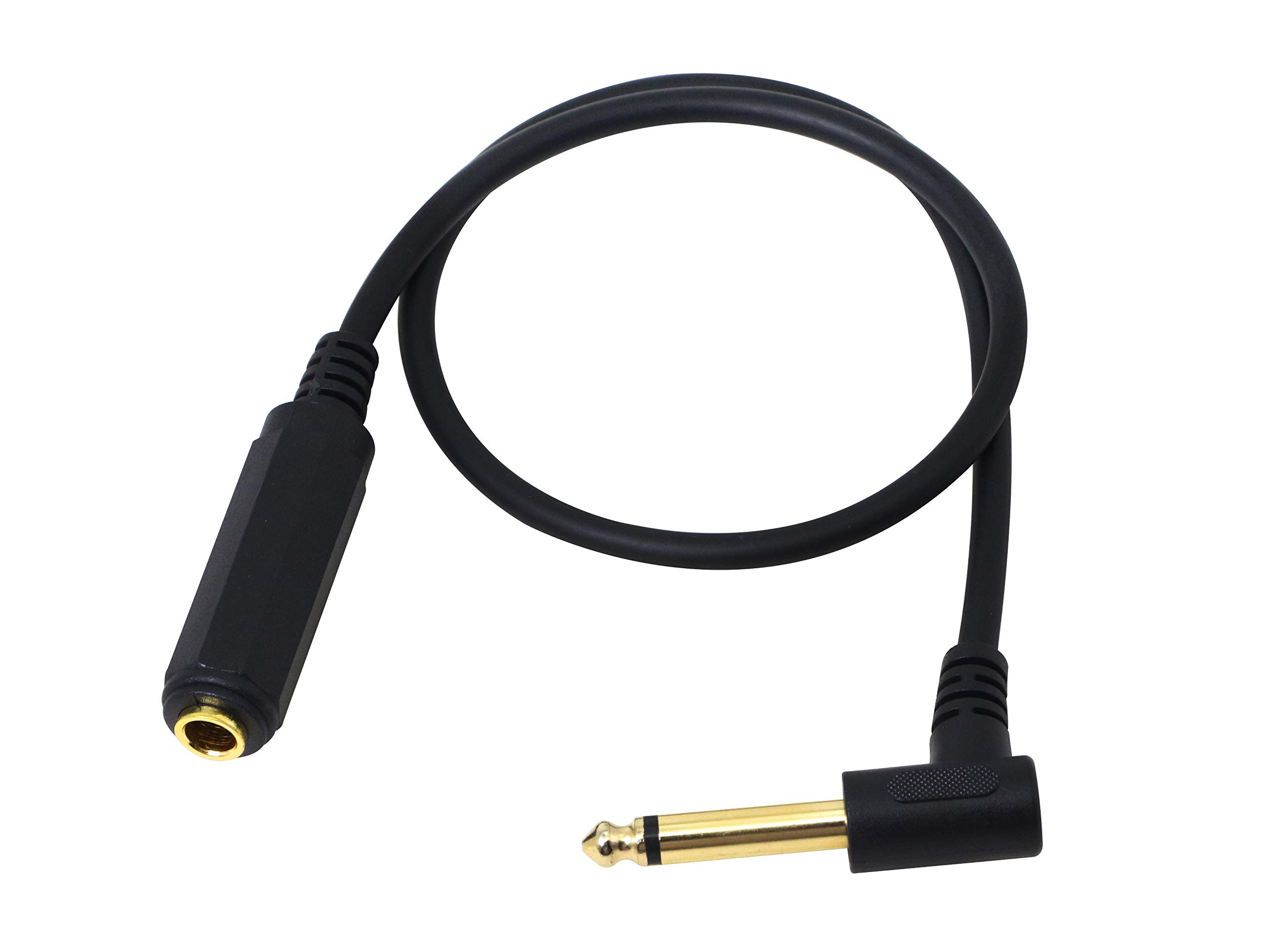 Amazon | CERRXIAN 1/4インチモノラルオス - メス90°ベンド延長