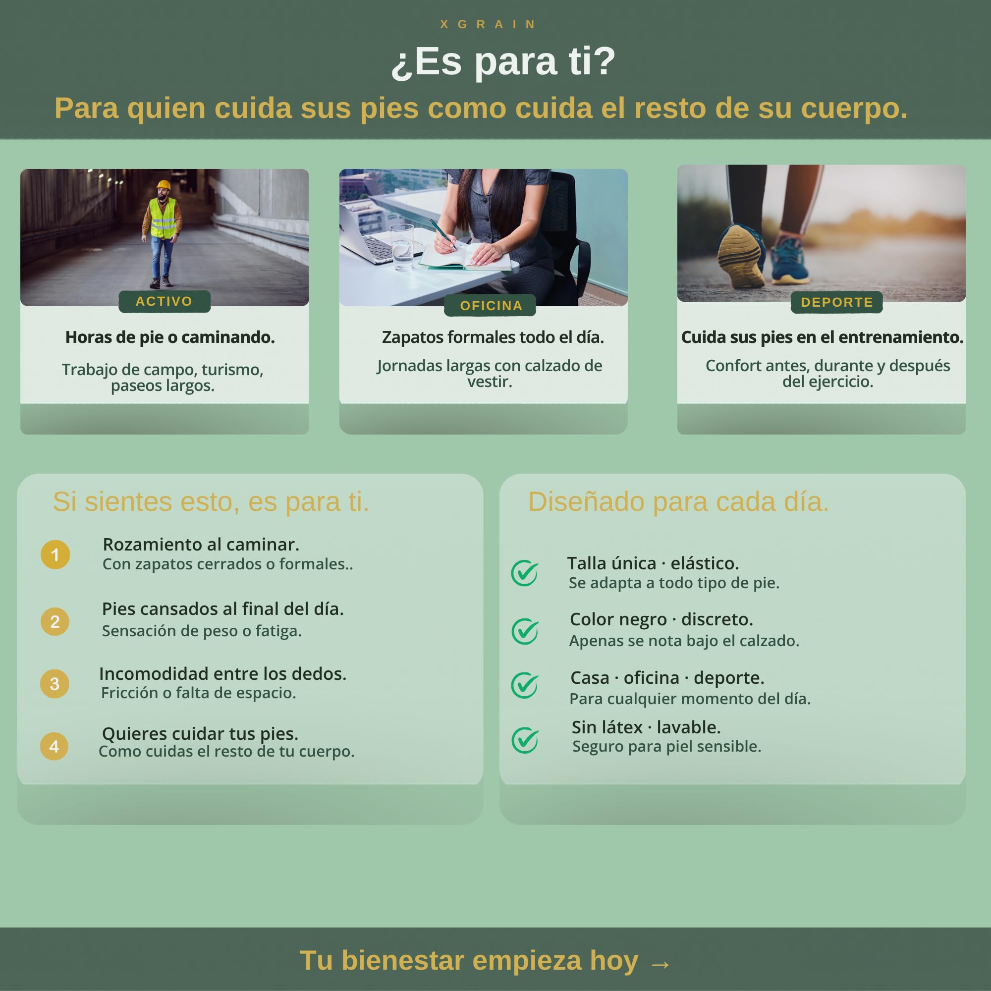 Corrector de Juanetes y Separador Dedos pie Negro – Férula Hallux Valgus con Almohadilla de Gel – Pack 4 Piezas Unisex Talla Única