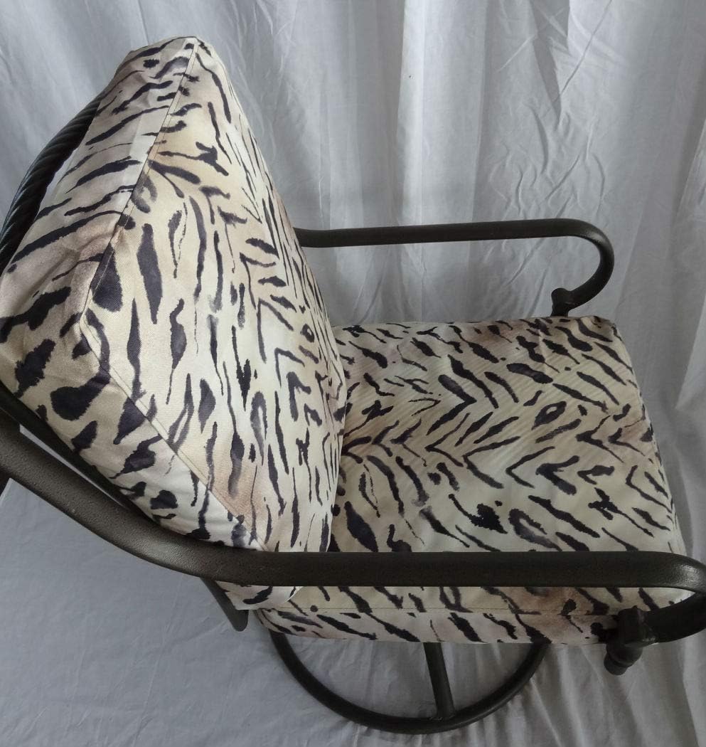 Patio Dining Chair Cushion Covers, Set of 6 for 6 Chairs. Max 20 x 20 x 4 Cushion Size. Top and Bottom Cushions in Same Waterproof Tiger Covers. NO Inserts Covers for 6 Patio Chairs.