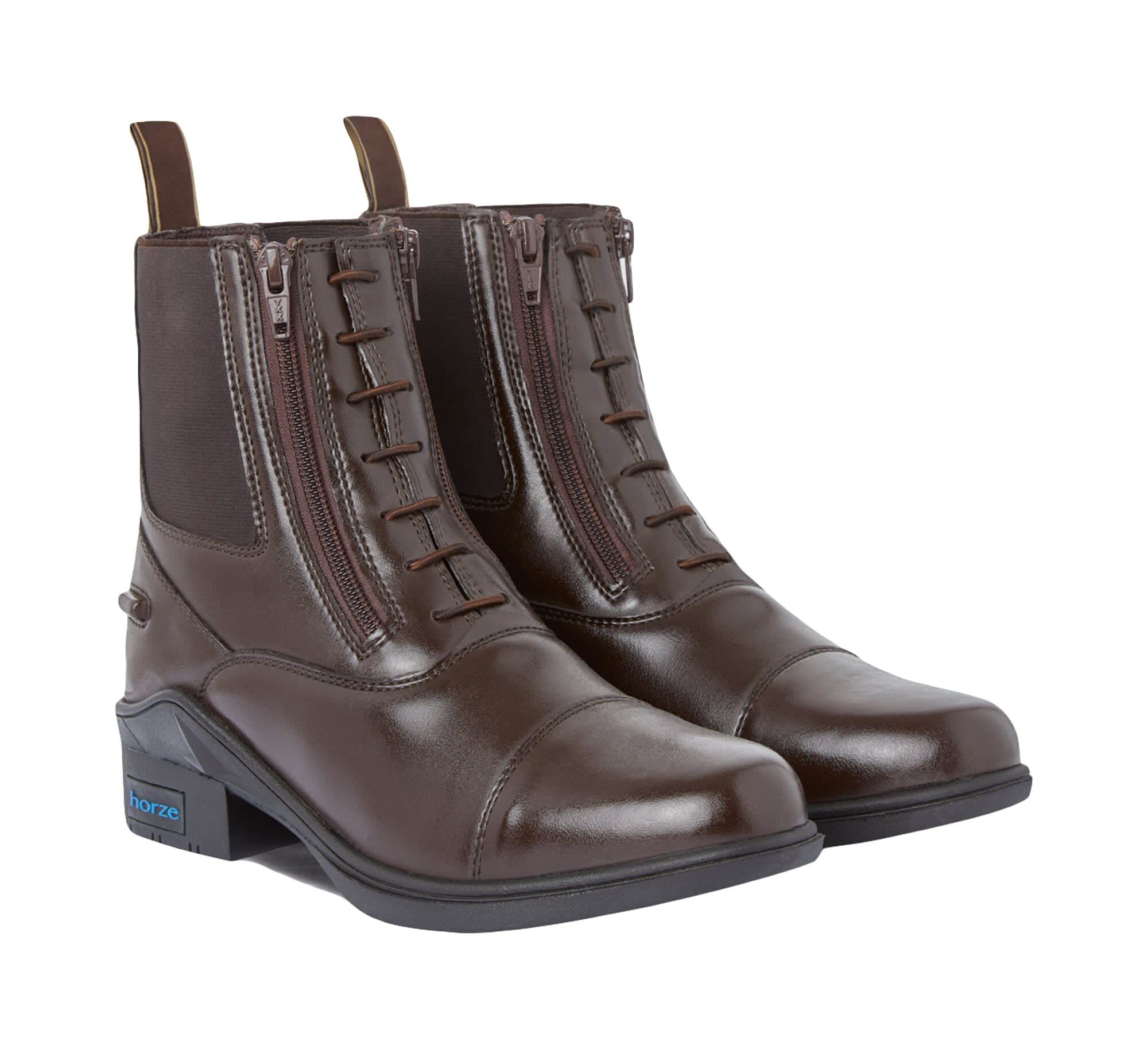 HORZE Stivaletti da equitazione da donna Kingston, Jodphur con doppia chiusura lampo