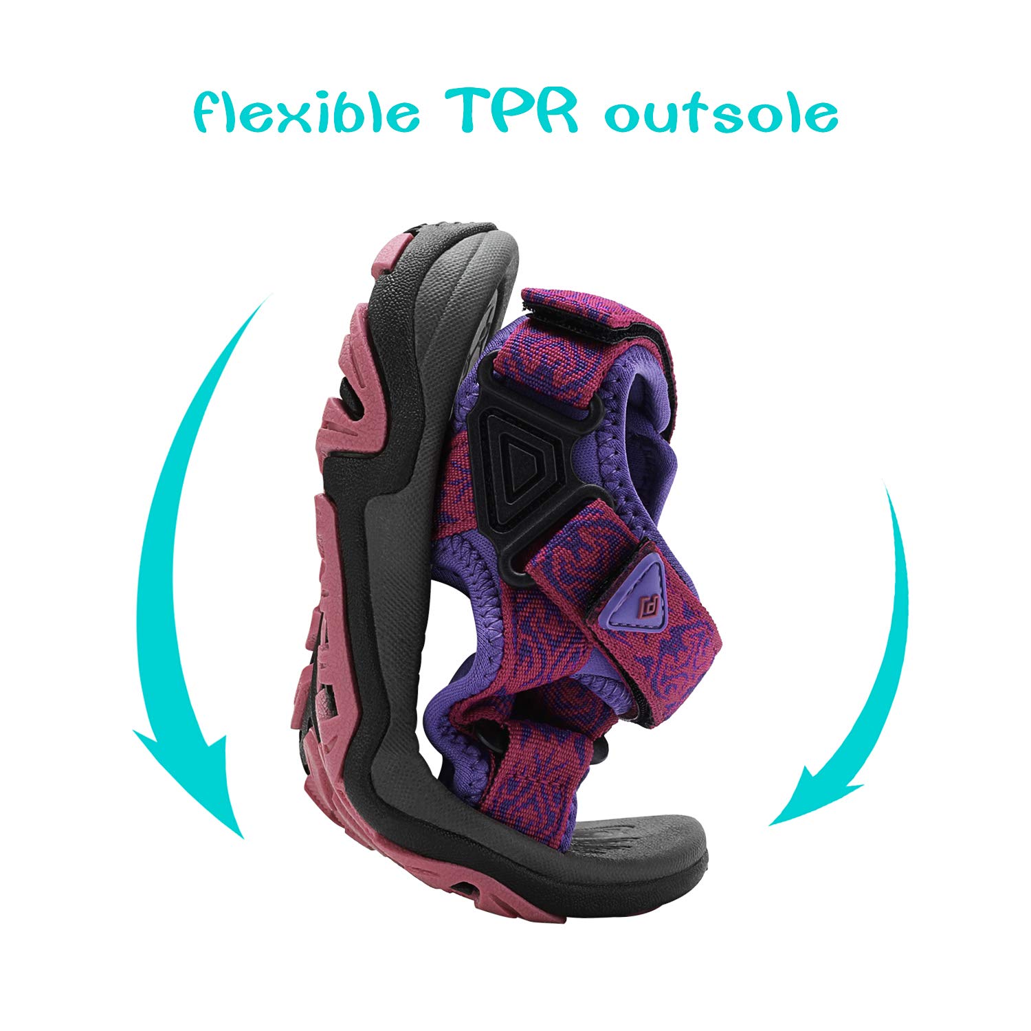 DREAM PAIRS Sandalias para Niños y Niñas Calzado Ligero y Ajustable para el Verano Zapatos de Agua Niño Pequeño/Niño Grande