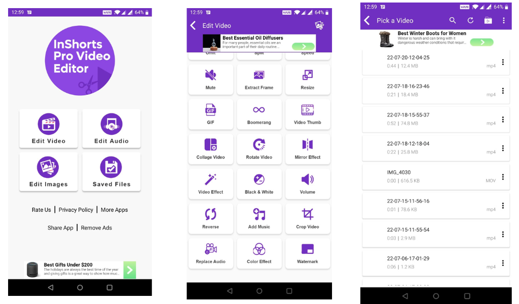 Inshorts Pro Video Editor App on Amazon Appstore