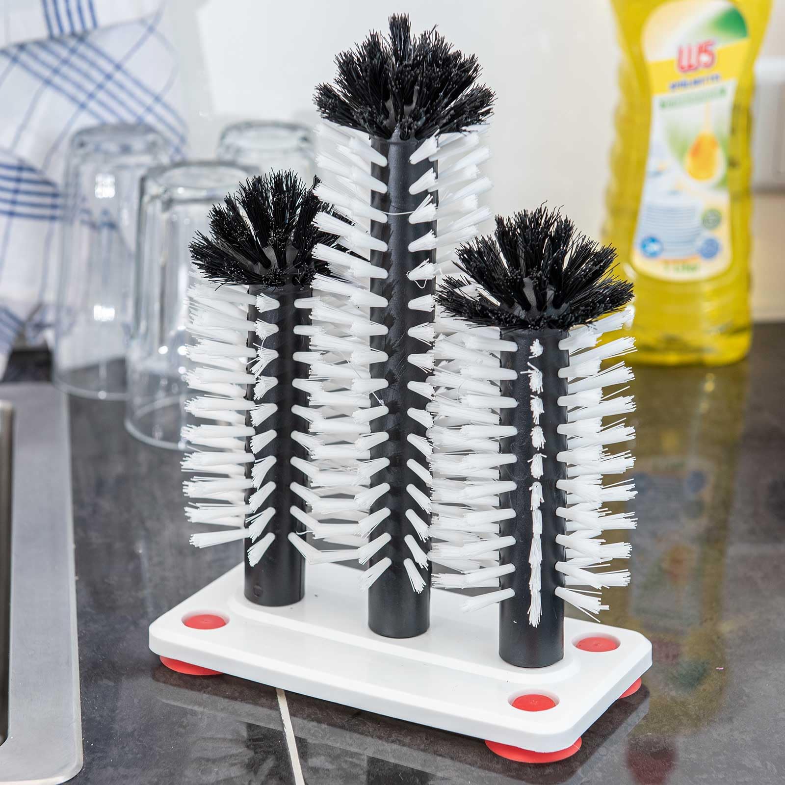 SIDCO Gläserspülbürste Spülbürste Gläserspüler Gläserbürste Schankbürste 18 + 25 cm