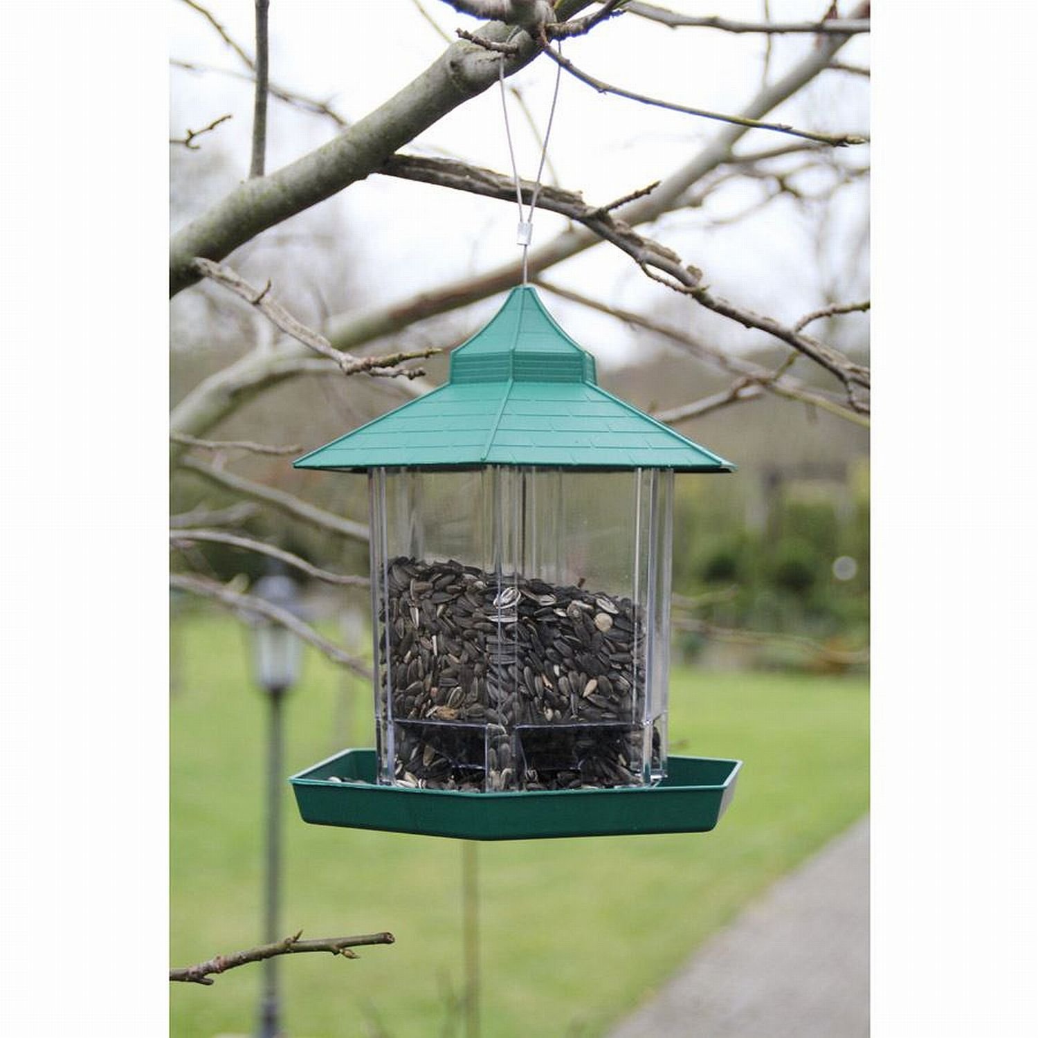 Hängendes Vogelfutterhaus Für Den Außenbereich Für Garten Und Hof Mit 4