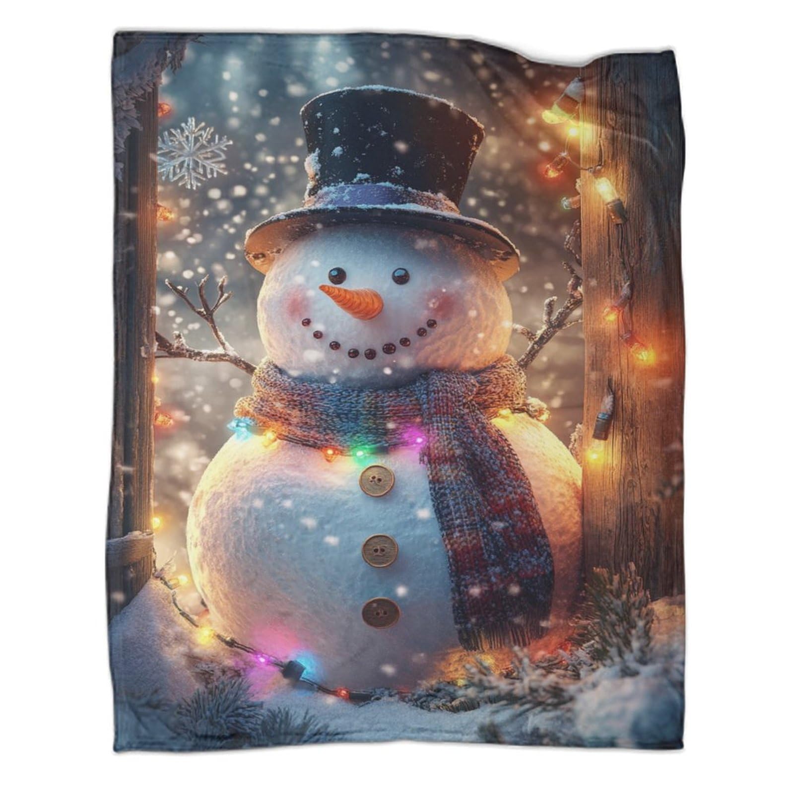 Couverture flanelle motif hivernal cadeau idéal pour adolescent et adulte 150x200