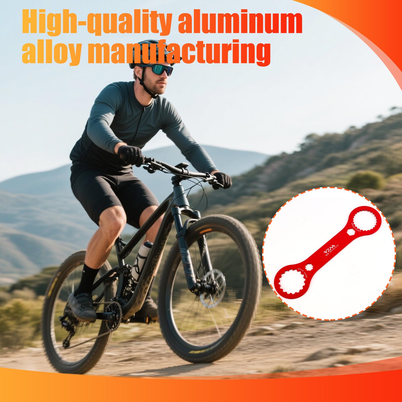 sofun Herramienta Centerlock roja – Llave de pedalier para reparación de bicicletas, compatible con Shimano XT/SLX y SRAM Dub, para desmontar pedalier y discos de freno