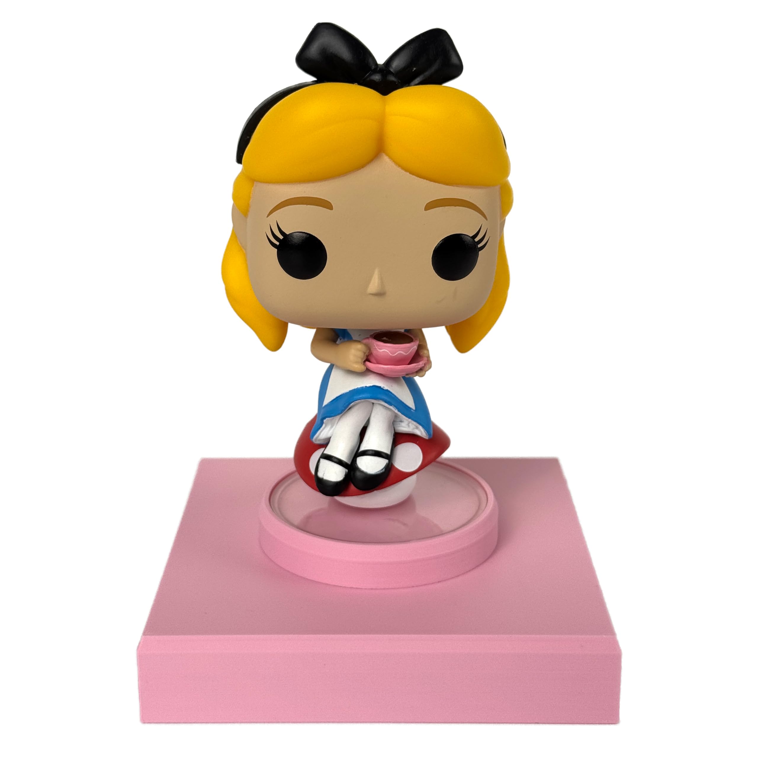 Modern Display Stand for Funko Pops | Perfect for Ikea MOSSLANDA Ledges & Billie Bookcases | Stylish Home Decor Solution (Cotton Candy Pink)