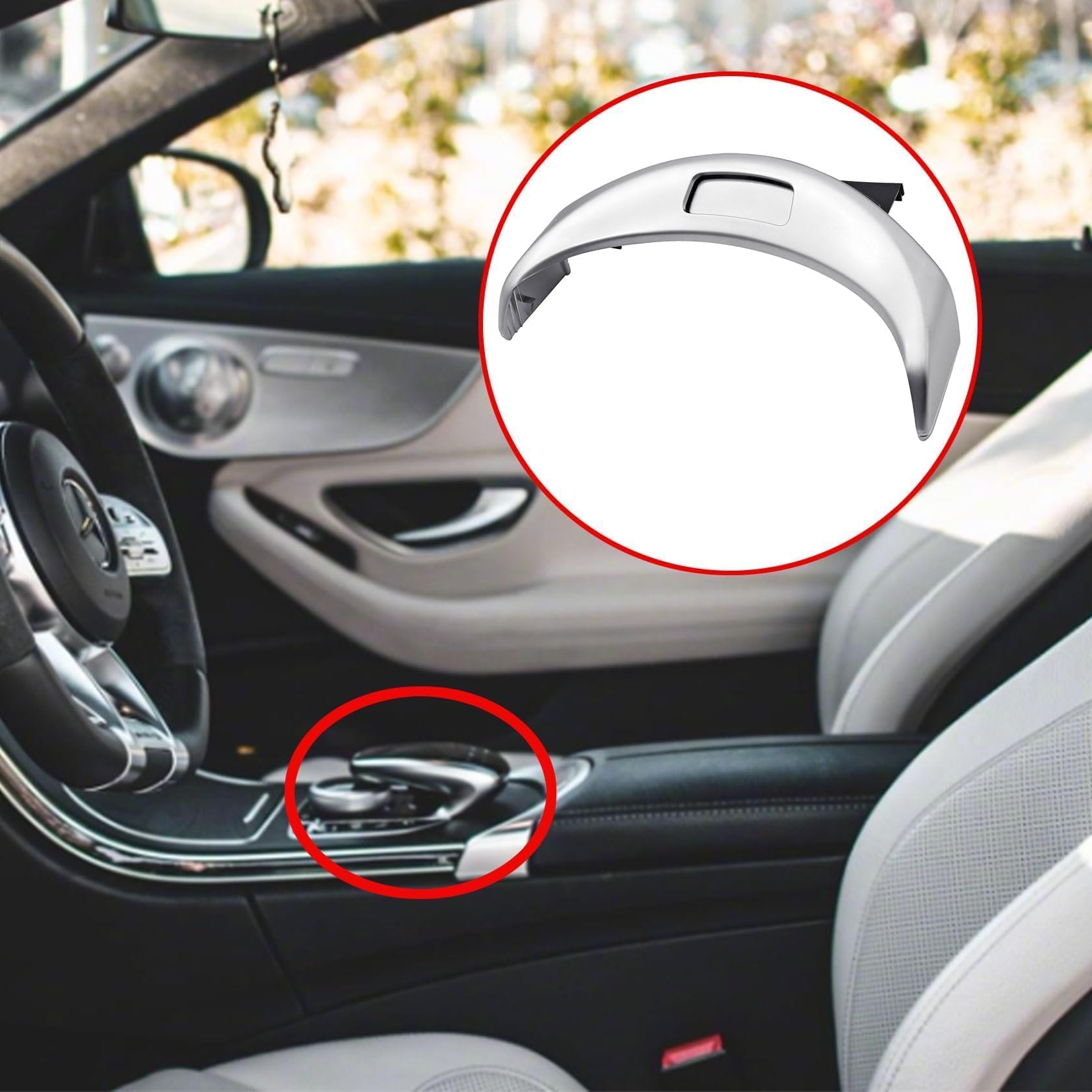 Condition photo showing New/Like New for fzjdsd front console cover armrest release button compatible with mercedes-benz c300 c350e c400 w253 glc200 2015-2020 replaces a2056803407 2056803711