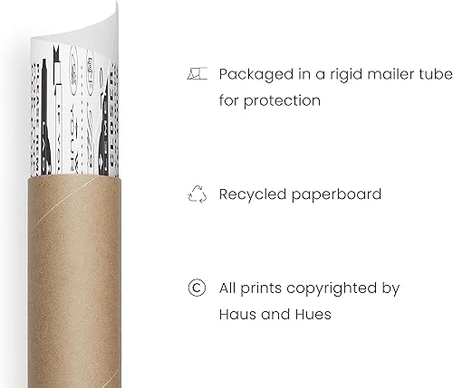 Miniatura 66 de HAUS AND HUES Decoración Divertida de Baño – Arte de Pared de Barba y Mullet, Letrero Humorístico de Baño, Impresión de Pared Divertida para Baño o