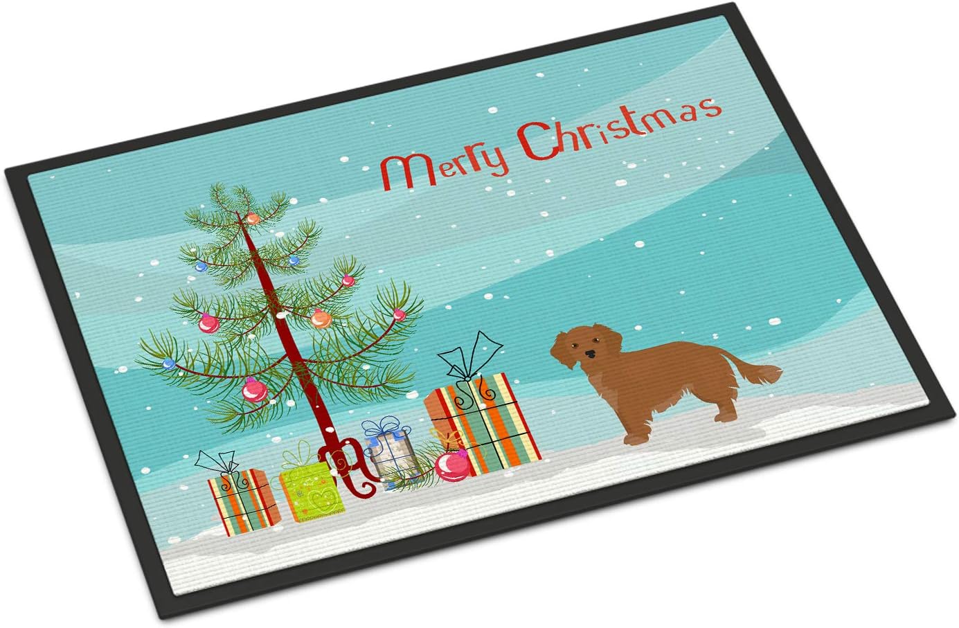 Caroline's Treasures CK3486JMAT Small Greek Domestic Dog Kokoni Christmas Tree Indoor or Outdoor Mat 24x36, 24H X 36W, Multicolor