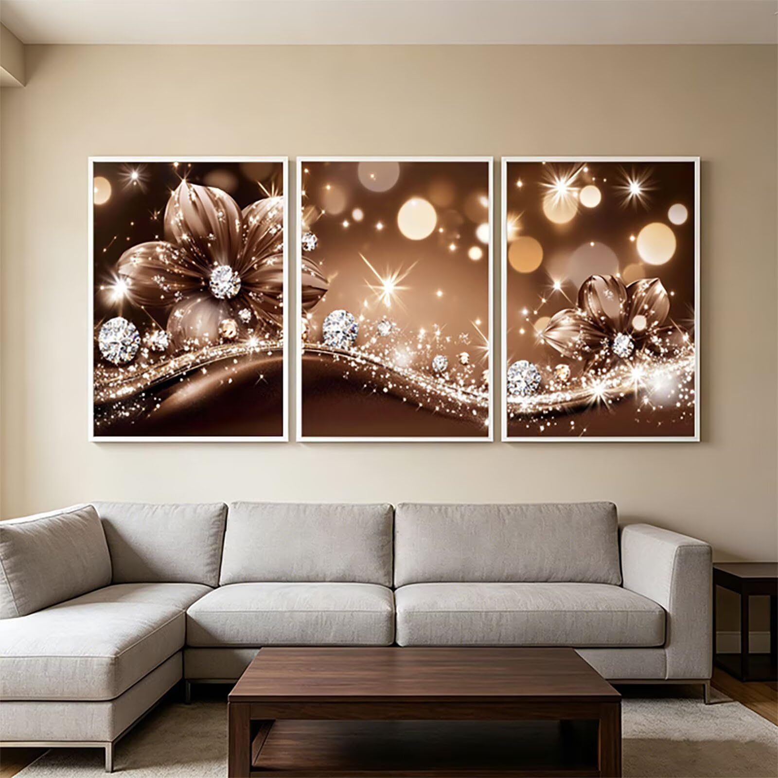 Zestawy sztuki abstrakcyjnej diamentowej dla dorosłych, 5D kwiatowy obraz diamentowy pełne zestawy wierteł, 50 x 76 cm, kryształ górski do malowania po numerach, haft krzyżykowy do dekoracji domu
