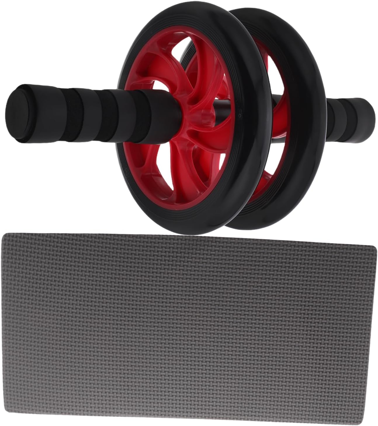 Toyvian Red Silent Abs Roller Portable Abdominal Muscle Training Device for Home Outdoor Fitness Ab Equipment for Strength Workout Fashionable Design