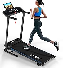 KINETIC SPORTS Electric Treadmill KST4600FX Foldable - 1100 Watt DC Motor up to 12 km/h, Manual Incline, 12+1 Programmes, LCD Display, 40 cm Wide Running Area, up to 120 kg