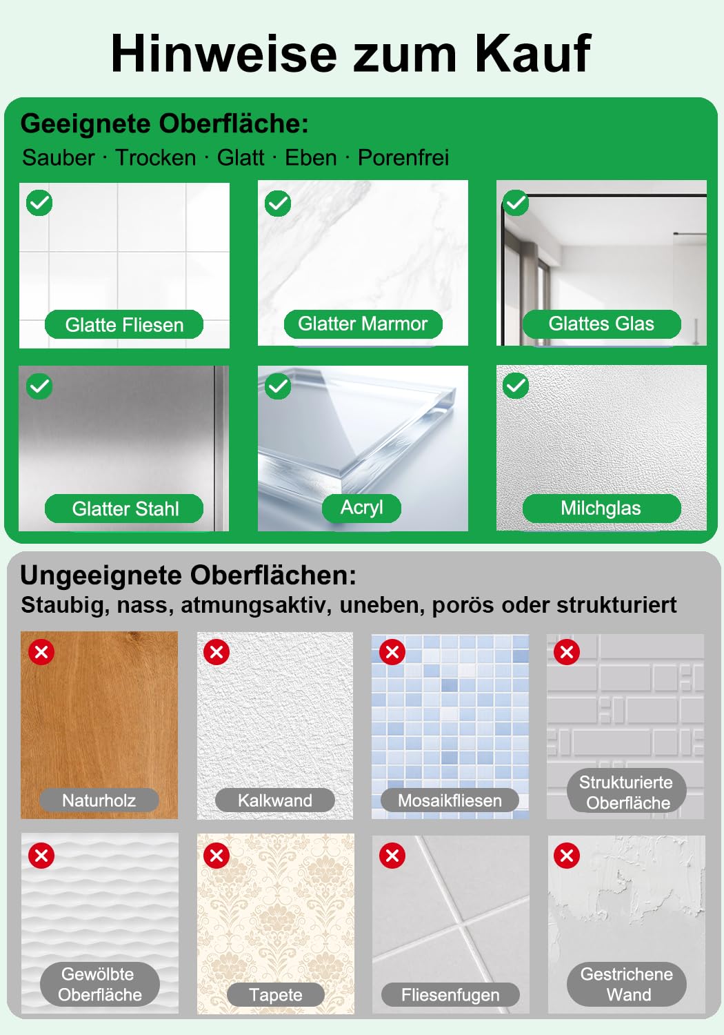 Dusch Haltegriff ohne Bohren, 2er Set, rutschfeste Haltegriffe mit starkem Saugnapf, sichere Unterstützung für Bad, Dusche, Toilette, Küche & glatte Oberflächen, stabiler Halt für Alltag & Mobilität