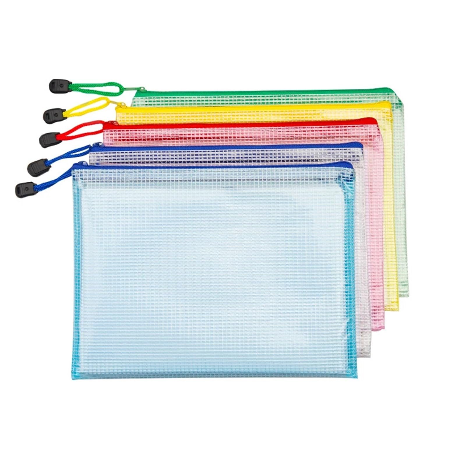 Cartelline Trasparenti Borsa for documenti A4 impermeabile con cerniera Borse for in plastica for, ricevute, materiale scolastico, viaggi(Green)