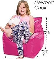 Vista 1057 de Posh Creations Puf estructurado cómodo para jugar, leer y ver la televisión, Malibu Lounge, tela de lona para colorear, criaturas