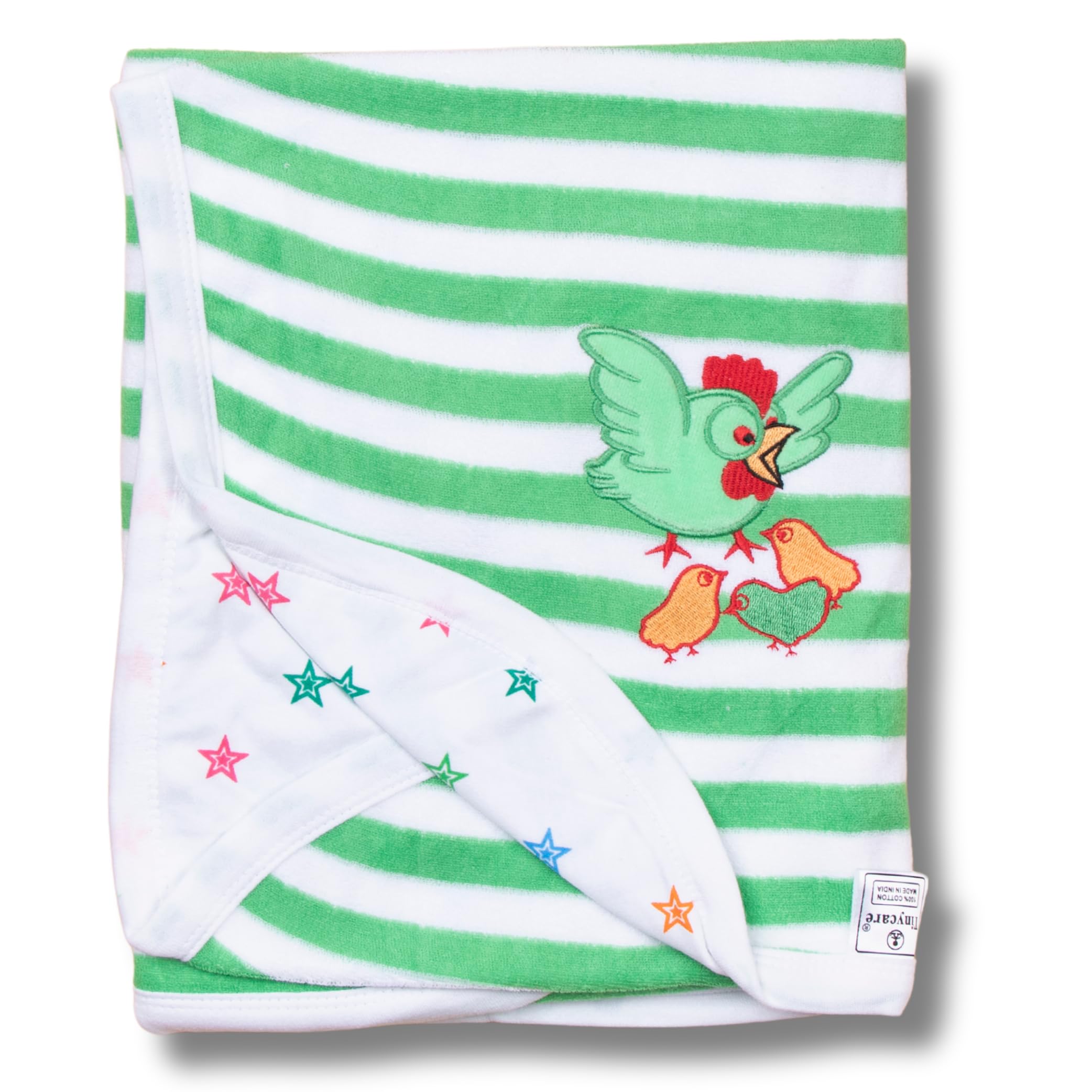 Cotton Bath Towel for New Born, Extra Soft Terry Fabric Printed Towel for Kids/Toddler/Infants, Quick Absorbent, Reusable Napkins Bathing Towels (72 x 72 cm, Blue)_Pack of 1-image-39