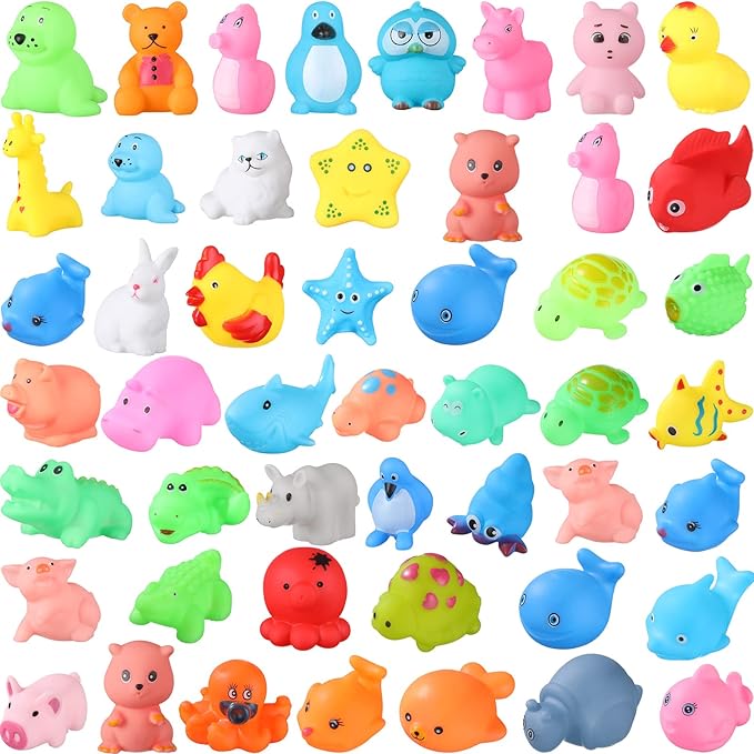 50 Pcs Baby Bath Toys Bulk Infant Bath Toys Water Float