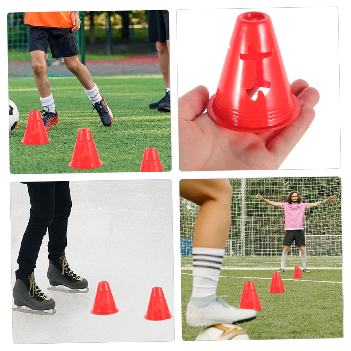 Toyvian Conos De Obstáculos para Barriles De Señal Cono De Obstáculos Cono Mini Cono Deportivo Ágil Cono Marcador Pequeño para Práctica Cono Deportivo Escolar De Entrenamiento Cono