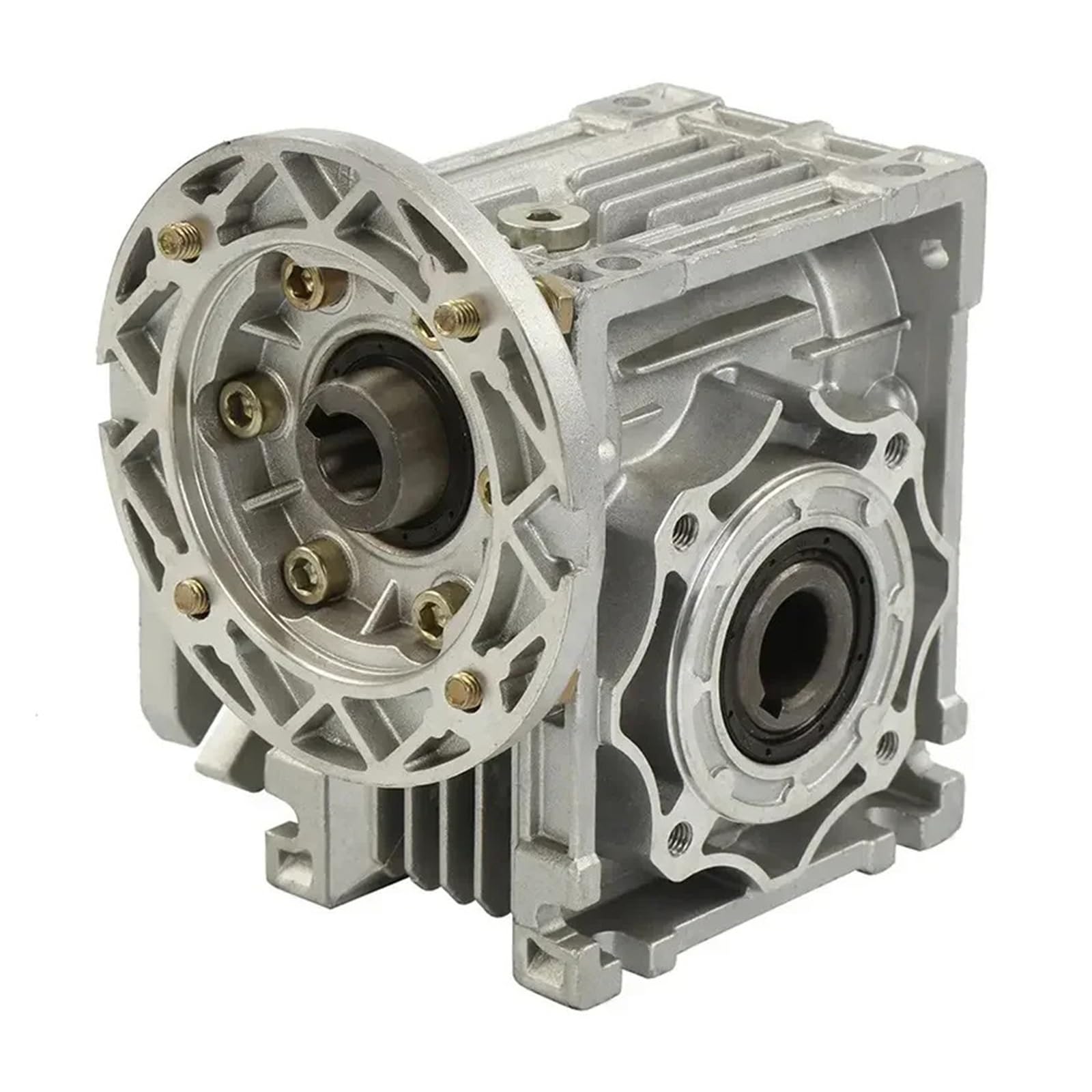 NMRV50 Schneckengetriebe, Übersetzungsverhältnis 5:1–100:1, 14/18/25 mm, Abtriebswelle, B5/B14-Flansch, 0,12–0,75 kW
