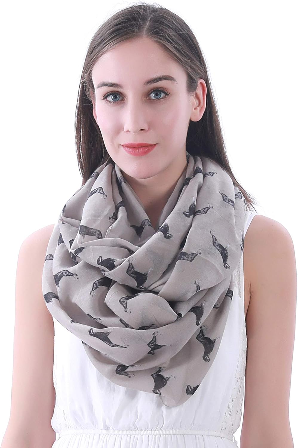 Lina & Lily Bayan Loop Şal Yuvarlak Şal Hortum Şal Rottweiler Köpek