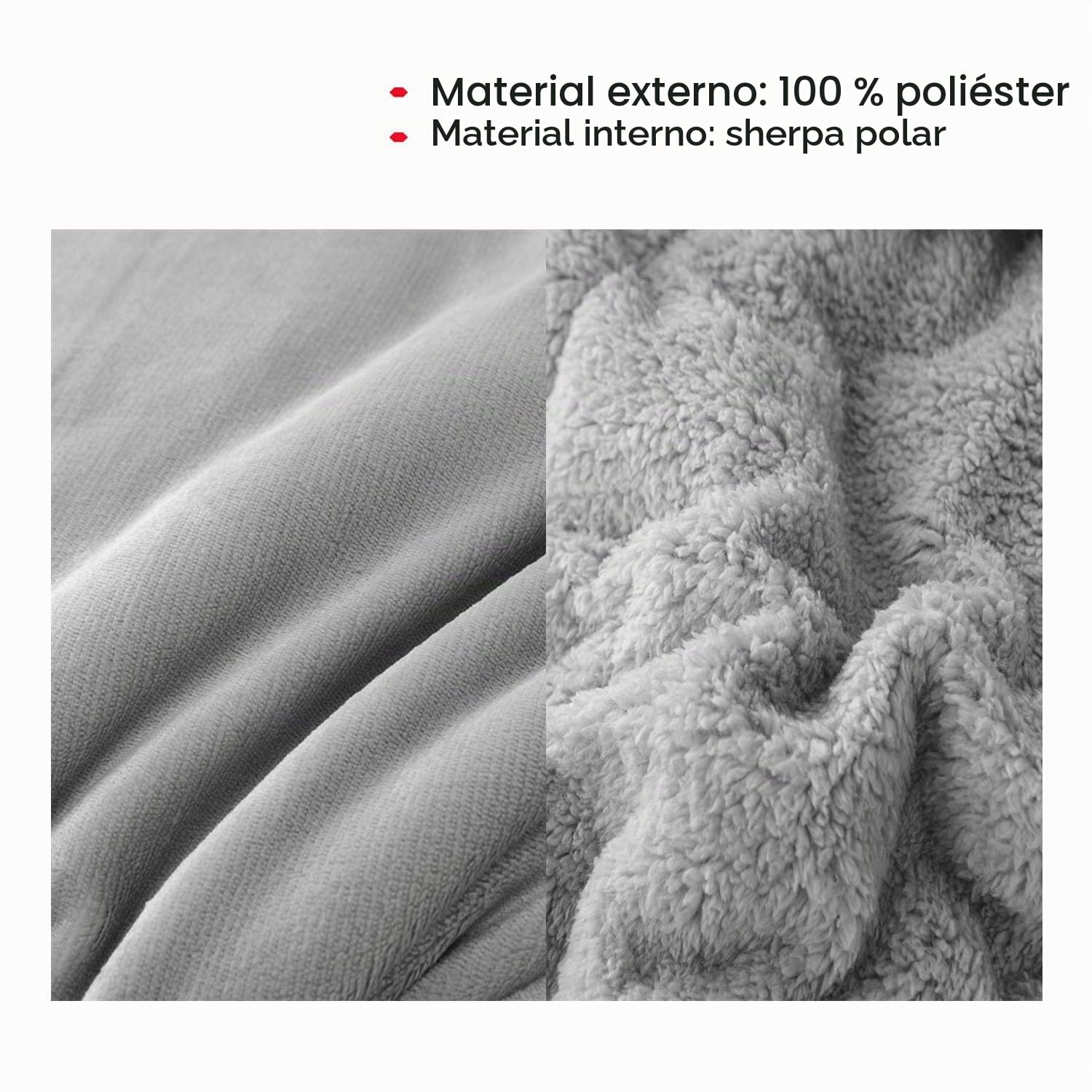 TIENDA EURASIA – Edredón Borrego Liso | Material Externo 100% Poliéster y Material Interno Sherpa Polar | Función 2 en 1 | Funda de Almohada | Edredon Borreguito Cama (Gris Claro, Cama 135/150)