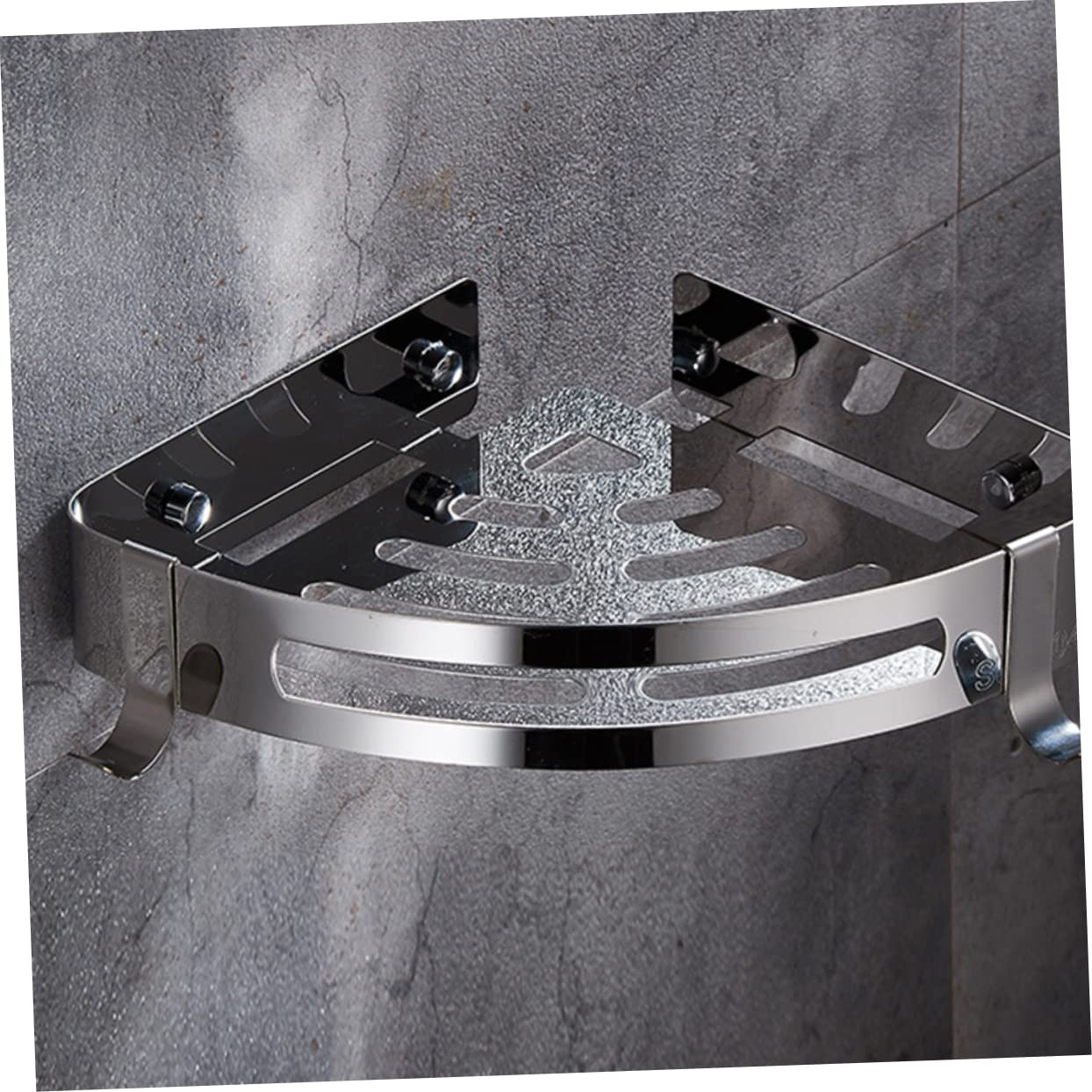Ciieeo Estante de Esquina para Ducha de Acero Inoxidable 304, 2 Piezas | Color Plata, con Ganchos Integrados, Diseño Triangular para Aprovechar Esquinas y Mantener Orden en Baño