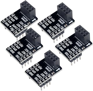 ESP8266 ESP-01 Breakout Board ESP-01S Breadboard Adapter PCB Board for Serial WiFi Transceiver Network Module(Pack of 5pcs)