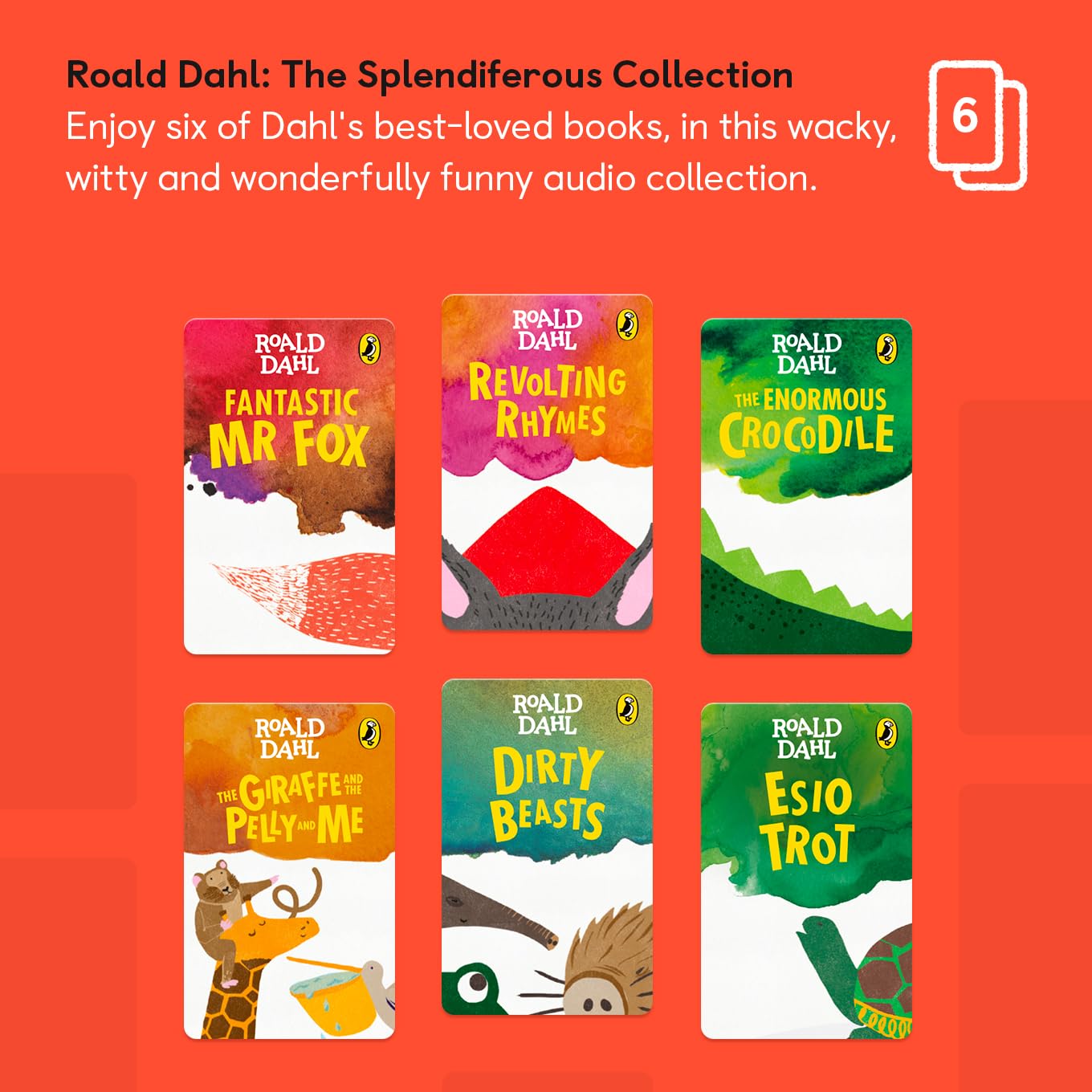 Yoto The Splendiferous Collection by Roald Dahl, 6 Kids Audio Cards for Use with Player & Mini All-in-1 Audio Device - Image 2