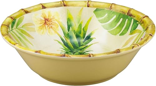 Miniatura 6 de UP ware - Juego de vajilla de melamina de piña de 12 piezas, juego de platos para exteriores, juegos de platos y cuencos, servicio para 4