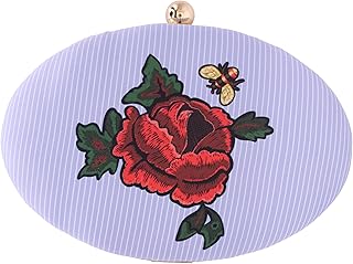 MOSELLE Portafogli ovale di lavanda, in resina di alta qualità, design unico e raffinato, con motivo elegante