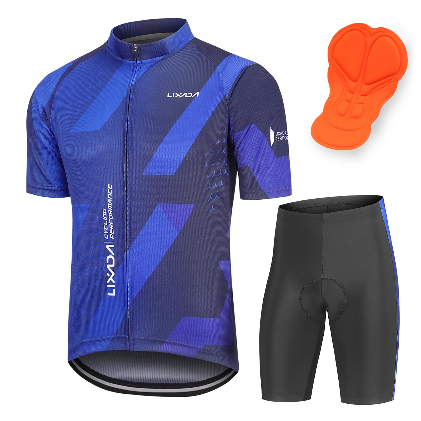 Lixada - maillot de cyclisme pour hommes, ensemble respirant à manches