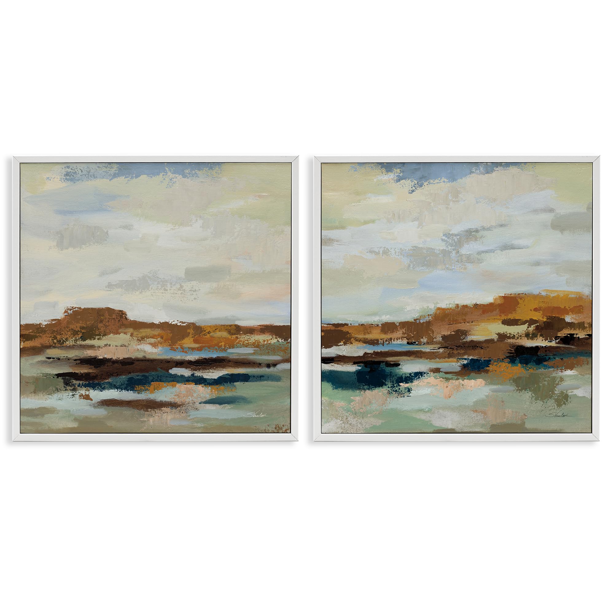 Southwestern Desert Horizon, 24 x 24 Inch Framed Giclée Print Set
