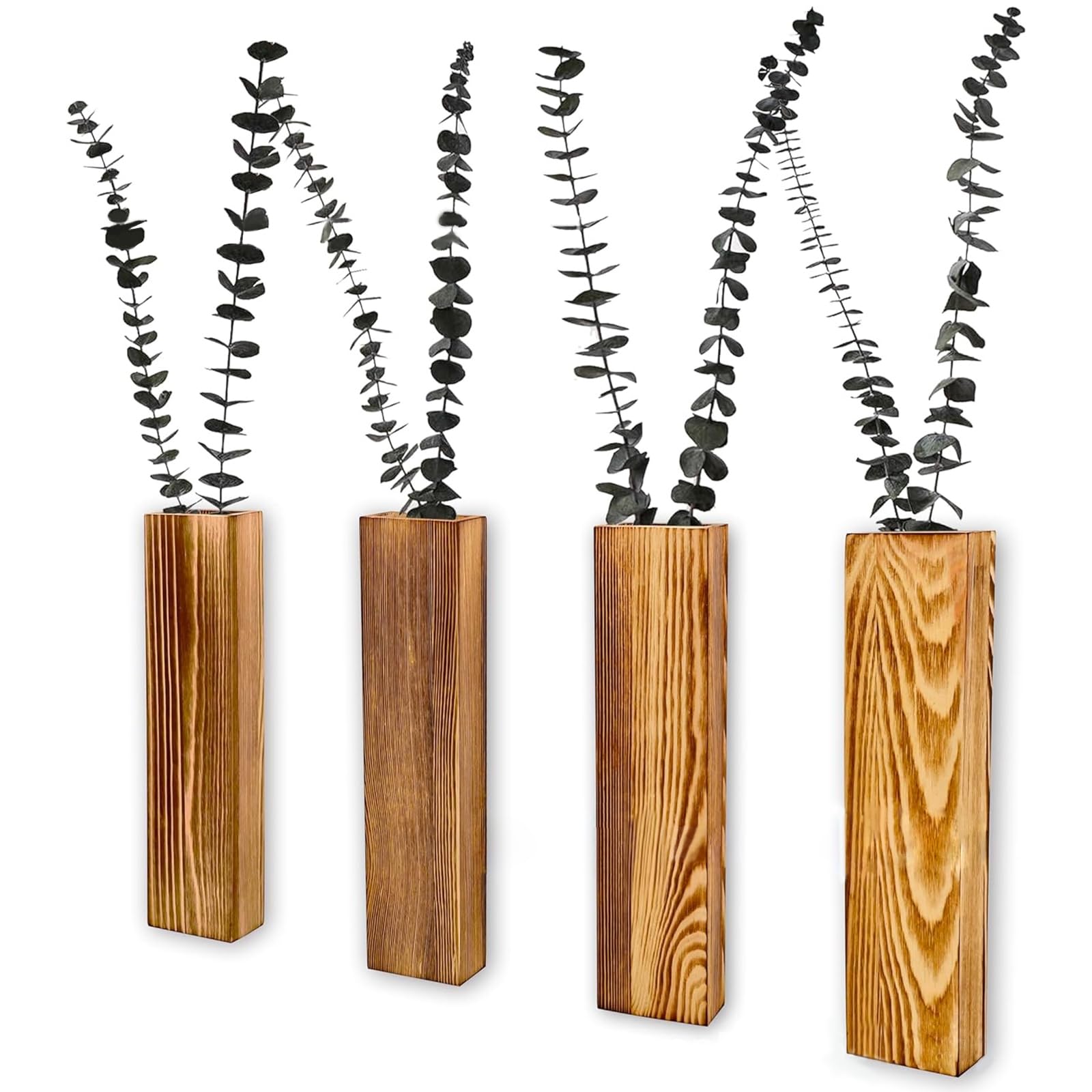 Pared De Madera Para Plantas De Interior, Maceta Rústica De Bolsillo De Pared, Jarrón De Pared Colgante, Decoración De Granja Para Flores Secas, Plantas Artificiales