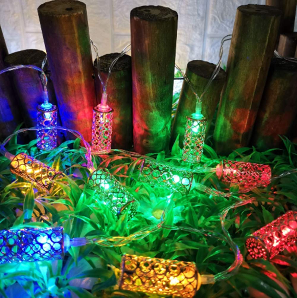 Cadena de luces de alambre de cobre con alimentación de red, funciona con pilas, decoración de bodas, fiestas, decoración de árboles, iluminación brillante for interiores y exteriores, jardín. Cadena