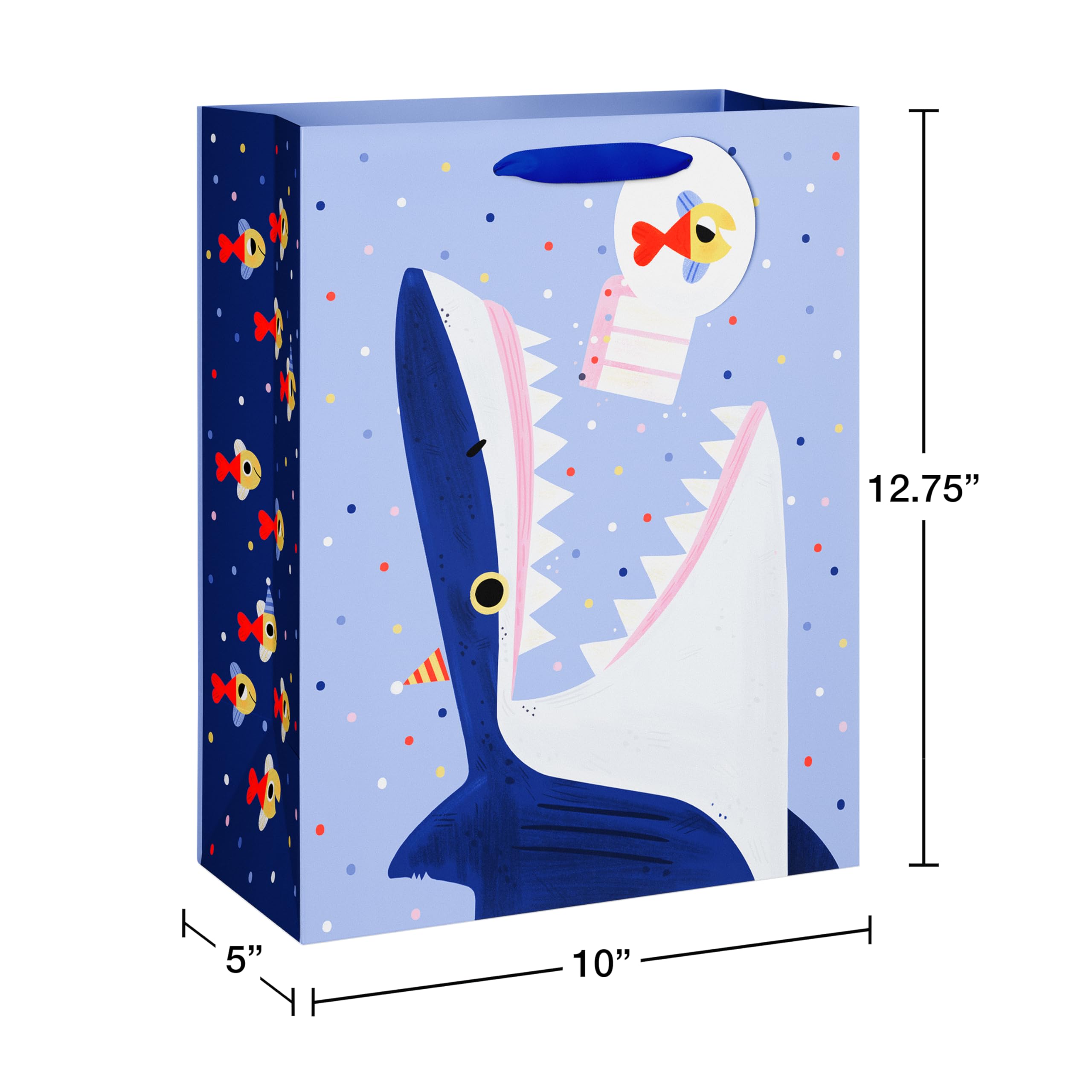 American Greetings 3 Große Geschenktüten Für Kinder – 33 Cm Hoch, Mit Satinband-Griffen, Hai/Katze/Hund Design | Für Geburtstage, Partys